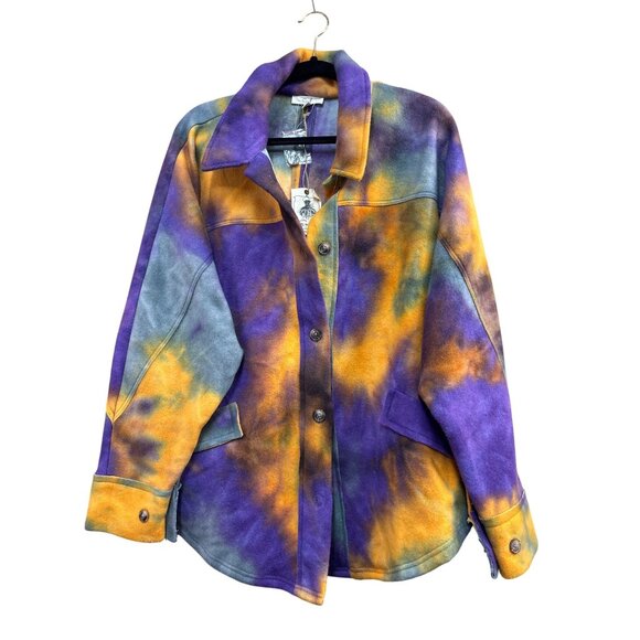 Tie Dye Wool Blend Jacket By Easel Size L NWT - Picture 1 of 9